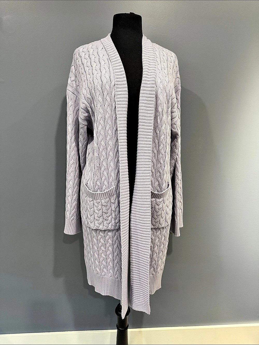 Sablyn Mirna Cable Cardigan Cable Knit Cardigan in Lavender Size Medium NWT